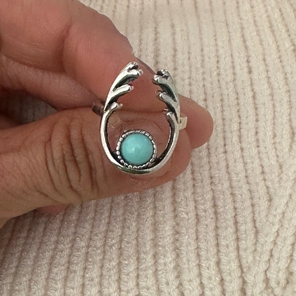 Turquoise silver ring - Picture 2 of 3